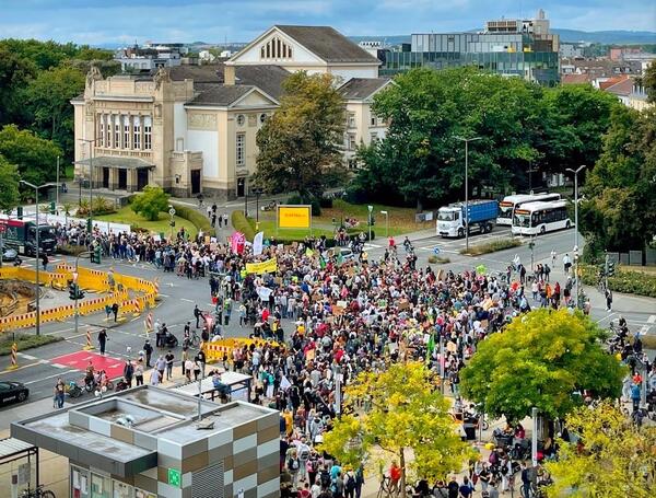 Klimastreik Berliner Platz Gießen im September 2021