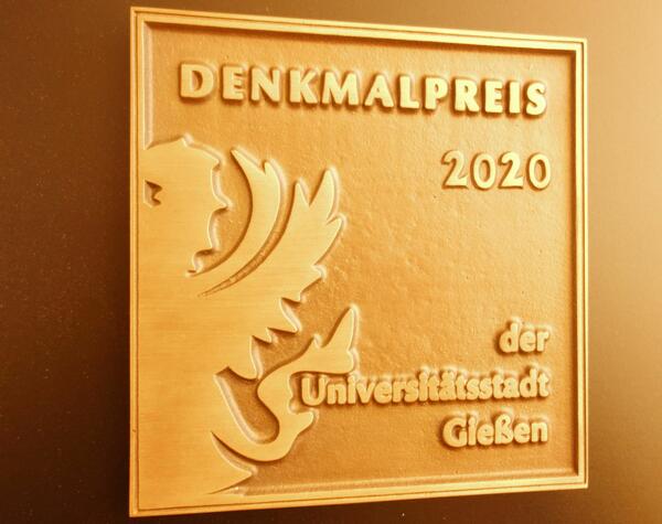 Plakette Denkmalpreis 2020
