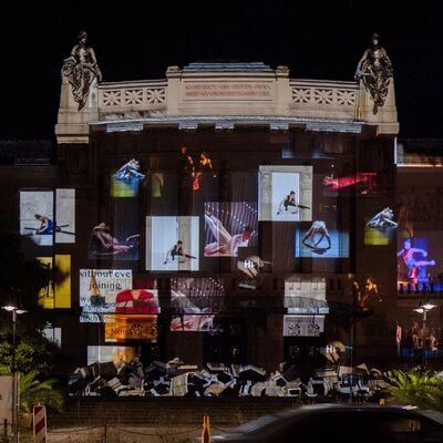 GIESSENER AUFTRITTE - Videomapping auf der Fassade des Stadttheaters 
