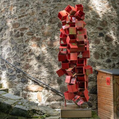 Red Cubes - Skulptur