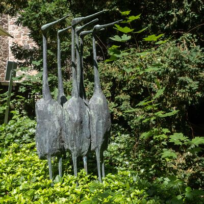 Kranichgruppe - Skulptur