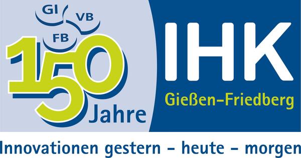 Jubiläumslogo 150 Jahre IHK Gießen-Friedberg