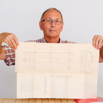 Peter Eschke - Bauplan eines Lahnschiffes