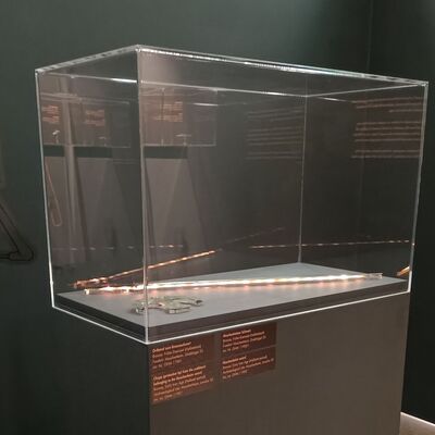 Muschenheimer Schwert in der Ausstellung