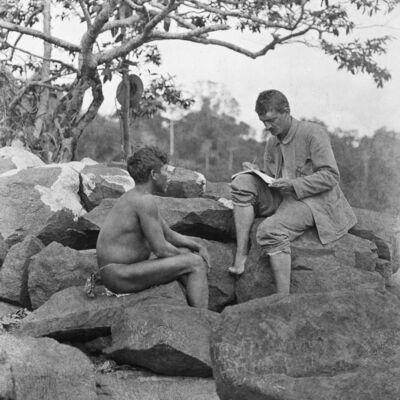 Theodor Koch-Gr&uuml;nberg bei der Arbeit, 1911/13