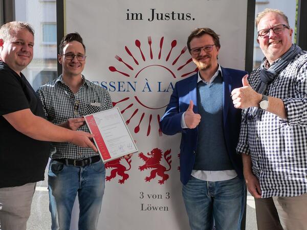 Auszeichnung Hessen á la Carte für Justus im Hessischen Hof