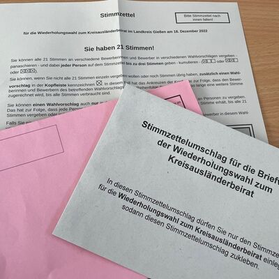 Briefwahlunterlagen Kreisausländerbeiratswahl 2022