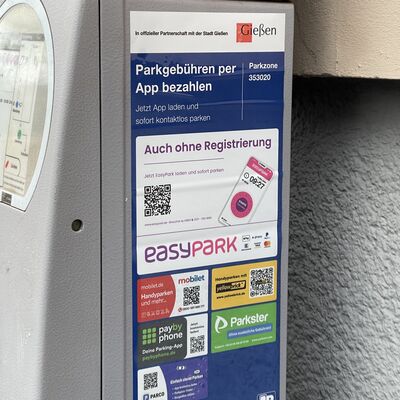 Informationen zum Handyparken am Parkautomaten