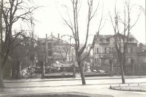 Trümmer der Synagoge in der Südanlage kurz nach dem 10.11.1938