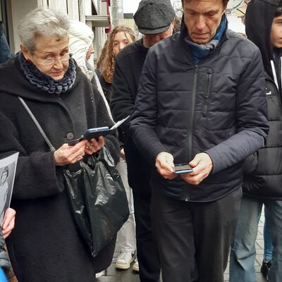 Stolpersteinverlegung in der Walltorstrae
