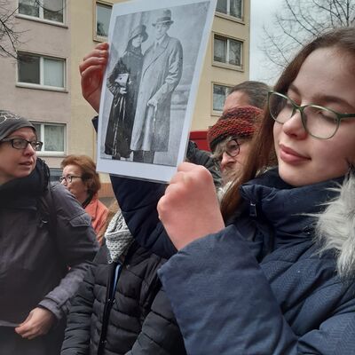 Stolpersteinverlegung in der Walltorstrae