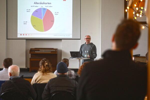 Stefan Neubacher pr�sentiert die Ergebnisse der Nachtlebenumfrage