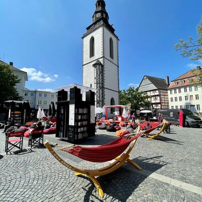 Stadtlesen auf dem Kirchenplatz Gießen 2023