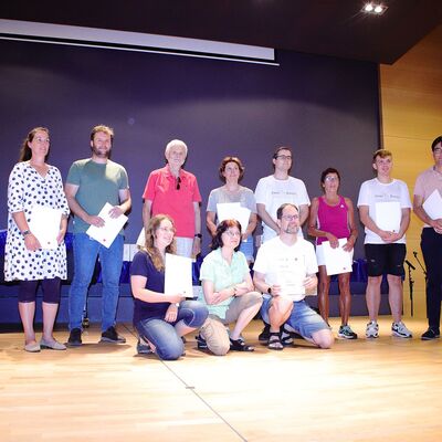 Gruppenbild bei Auszeichnung der erfolgreichtsten Teilnehmer beim Stadtradeln 2023