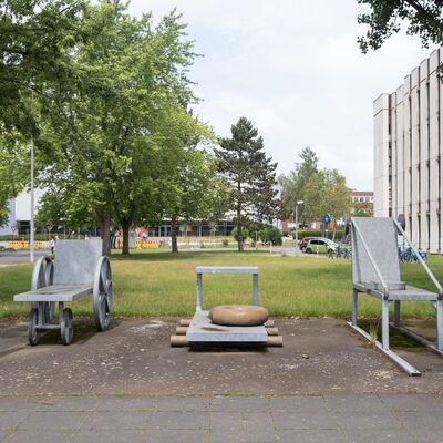 Gie&szlig;ener Kunstweg - Wagengruppe