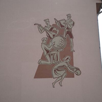 Wandbild Kr&ouml;ll - Kunst am Bau