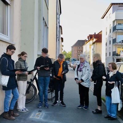 Stolpersteinverlegung Oppenheimer und Wohlgemuth am 17.10.2023
