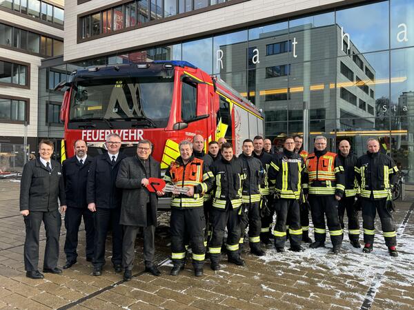�bergabe Feuerwehr-Fahrzeug  HLF20 am 15.01.24