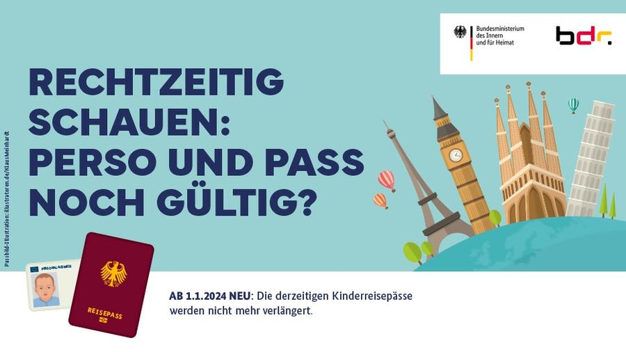 Symbolbild Rechtzeitig schauen: Perso und Pass noch gltig?