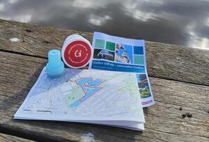 Utensilien f&uuml;r Stempeljagd der Gie&szlig;en Marketing