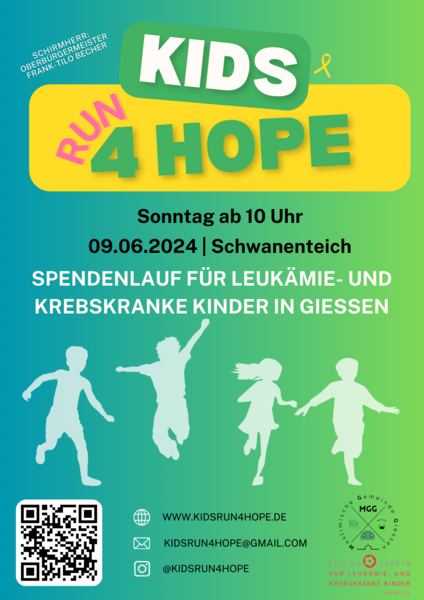 Spendenlauf für die Kinderkrebsstation Gießen - Plakat