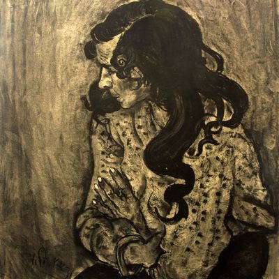 Otto Pankok, »Zigeunerin«, 1931, Kohle auf Papier, 99 x 108 cm
