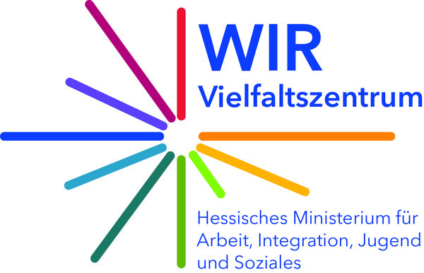 WIR-Logo mit Unterschrift Hessisches Ministerium fr Soziales und Integration