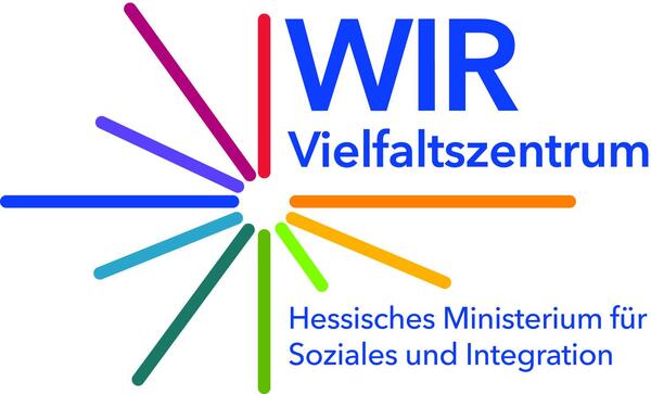 WIR-Logo mit Unterschrift Hessisches Ministerium für Soziales und Integration