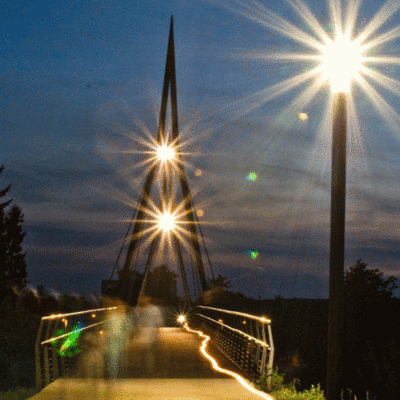 Die neue Lahnbrcke wird mit LED ausgeleuchtet