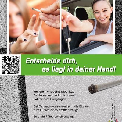 Sucht-Kampagne des Prventionsrates - Karte Entscheide dich, es liegt in deiner Hand
